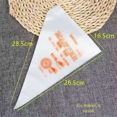 Egyszer használatos díszítő tasak készlet, PP anyagú, OPP csomagolásban, 2024-es megjelenés