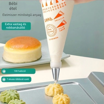 Egyszer használatos díszítő tasak, élelmiszer-minőségű PE, sütemények és kekszek díszítésére, DIY díszítő eszköz, magáncímke elérhető