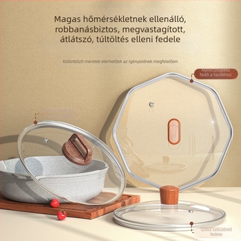 Weixiang univerzális edényfedő üvegből – edzett üveg, vastag, hőálló