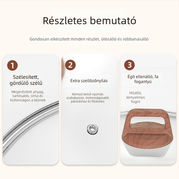 Weixiang univerzális edényfedő üvegből – edzett üveg, vastag, hőálló