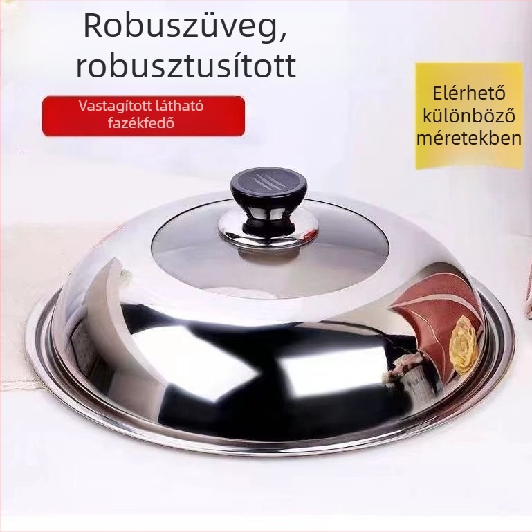 Rozsdamentes acél wok fedél, modell ZHGG001, súly 1-3, prémium, modern stílus