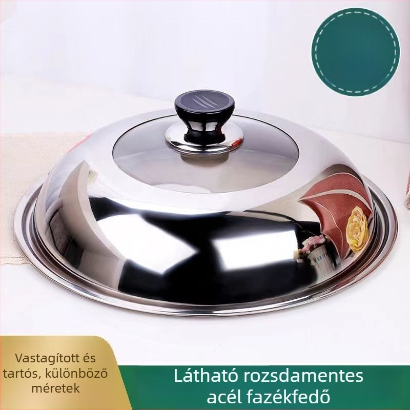 Rozsdamentes acél wok fedél, modell ZHGG001, súly 1-3, prémium, modern stílus
