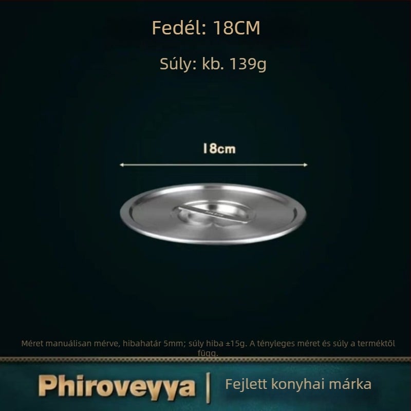 Főzőedény fedő – 304 rozsdamentes acél, élelmiszer-minőség, háztartási többfunkciós, vastag, modern minimalista stílus