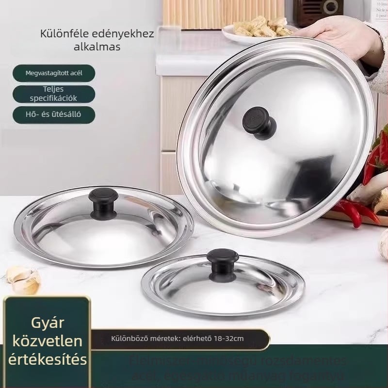 Rozsdamentes acél edényfedő, univerzális a wokhoz és a fazékhoz, modell Regular Fit, márka Friendly