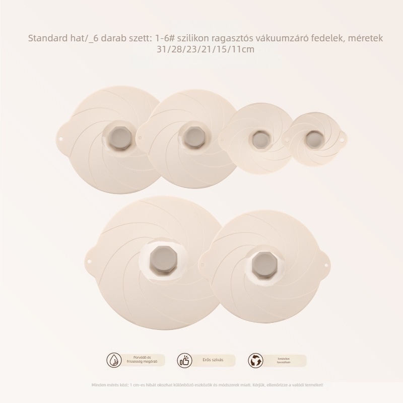 Keidason szilikon vákuumos frissesség megőrző fedők, hat darabos készlet