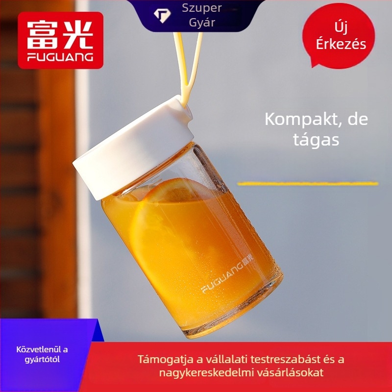 Fuguang magas hőálló boroszilikát üveg pohár, hordozható tejhez, kávéhoz, gyümölcsléhez és zabpehely reggelikhez