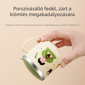 One Wheat 316 rozsdamentes acél gyerekeknek tejpohár – aranyos stílus, vastagított ütésállóság