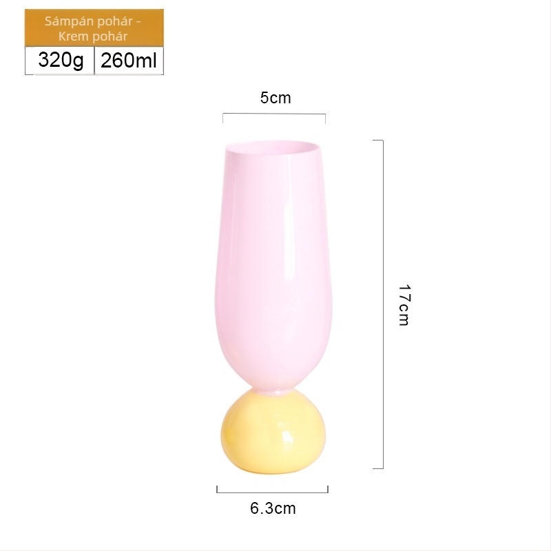 Tulipán formájú üvegpohár logónyomtatással, permetezett felülettel, tálcás csomagolásban, testre szabható, ajándékhoz kész