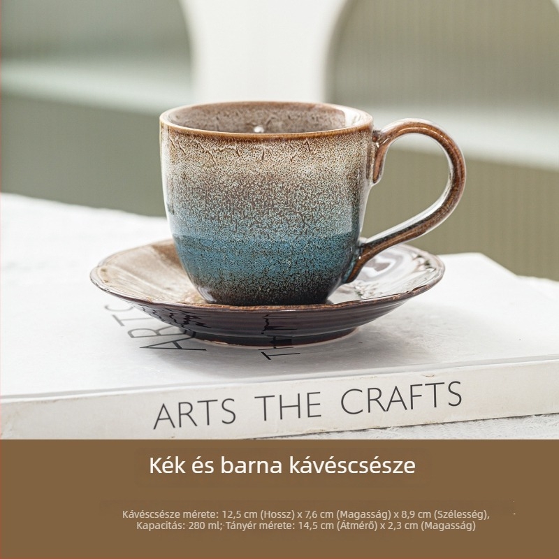 Kerámia kávésbögre Kiln-Color mintával, fogantyúval, magas hőállóság, testreszabás elérhető