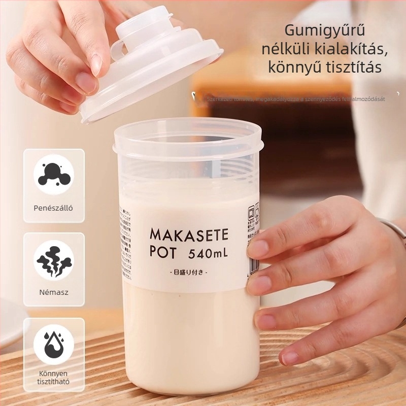 Könnyű hordozható szójatejes pohár kávéhoz — hőálló, élelmiszer-minőségű zárt műanyag, márka Qiwang