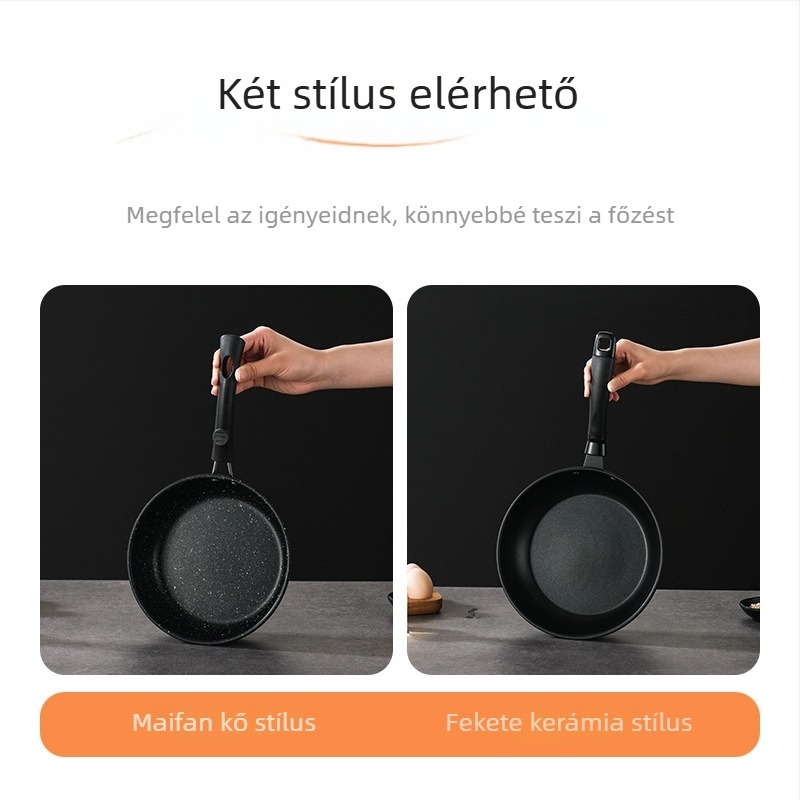 PDG3 Serpenyő, nem tapadó kovácsolt vasból, indukciós és gáztűzhelyhez, 3 cm mély