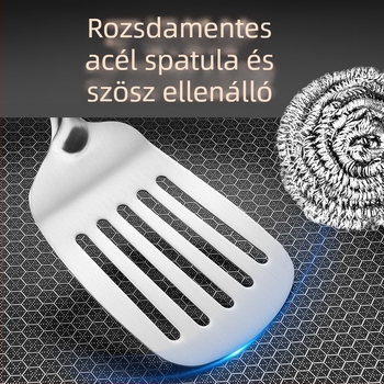 Meilun 316 rozsdamentes acél wok, többrészű aljzattal, üvegfedél, tapadásmentes bevonat