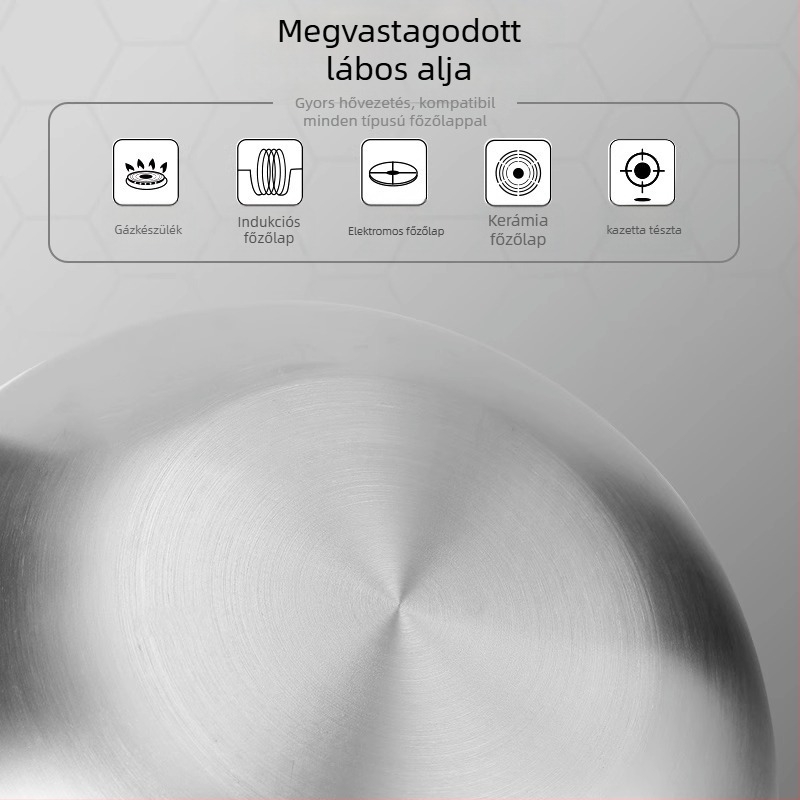 304 rozsdamentes acél wok, méhsejt mintázat, tapadásmentes bevonat, plazmaspray bevonat, egyetlen aljzat