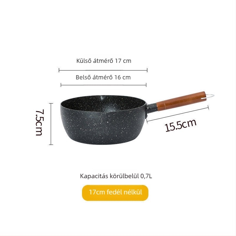 Tejeslábas vasból, tapadásmentes bevonattal, modell NG001, hőálló üvegfedővel