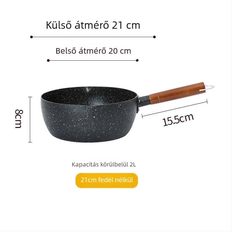 Tejeslábas vasból, tapadásmentes bevonattal, modell NG001, hőálló üvegfedővel