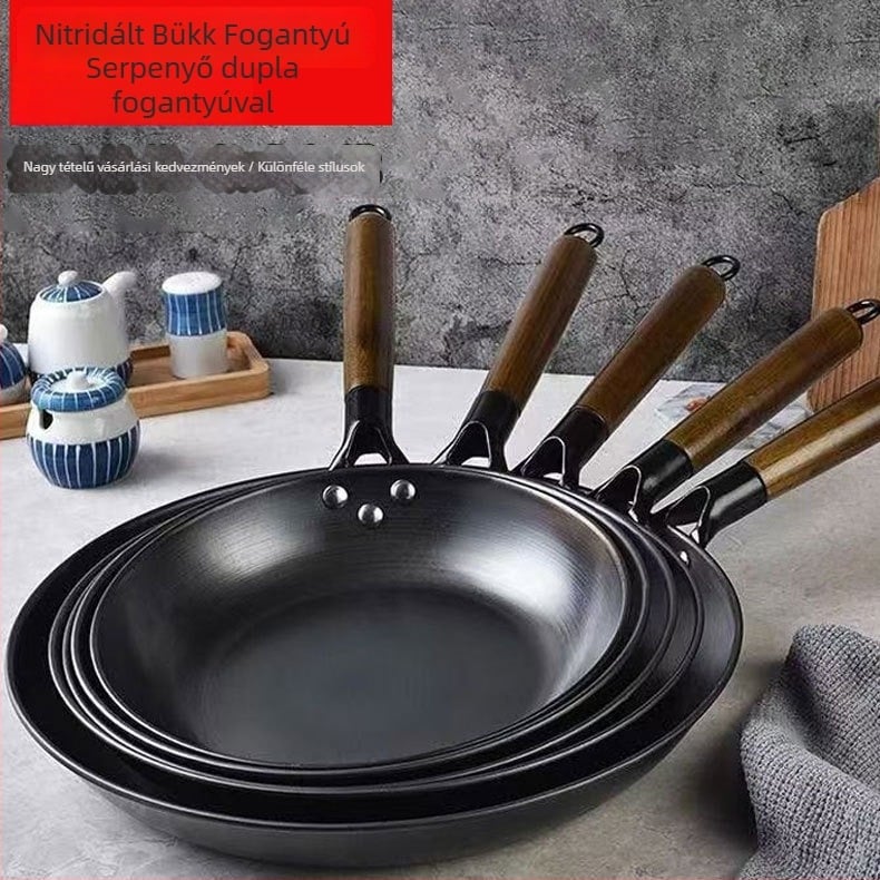 Palacsintasütő, tapadásmentes, kovácsoltvas, indukciós kompatibilis