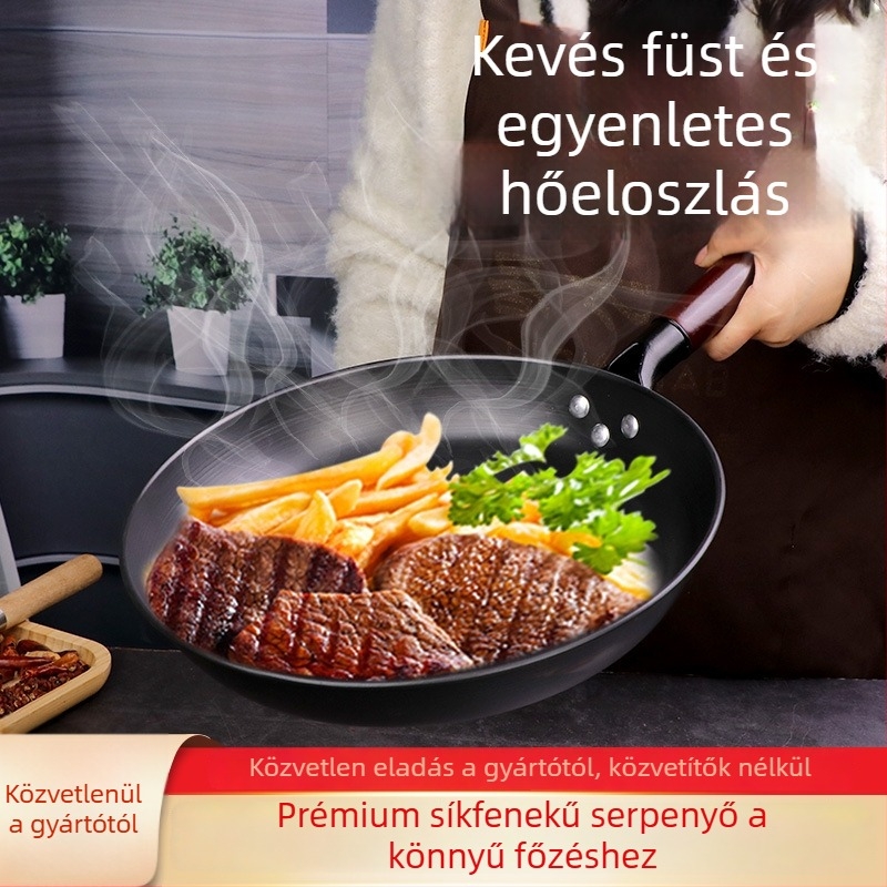 Palacsintasütő, tapadásmentes, kovácsoltvas, indukciós kompatibilis