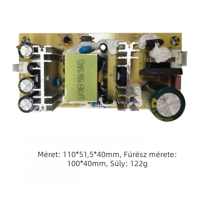 Kapcsolóüzemű tápegység – kimenet 15V 6A, 90W, CE tanúsított, hatékonyság ≥87%
