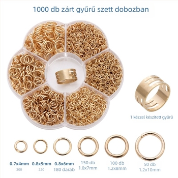 Dobozos 4–10 mm zárógyűrűk DIY ékszerekhez — Pengkai Jewelry