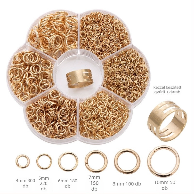 Dobozos 4–10 mm zárógyűrűk DIY ékszerekhez — Pengkai Jewelry