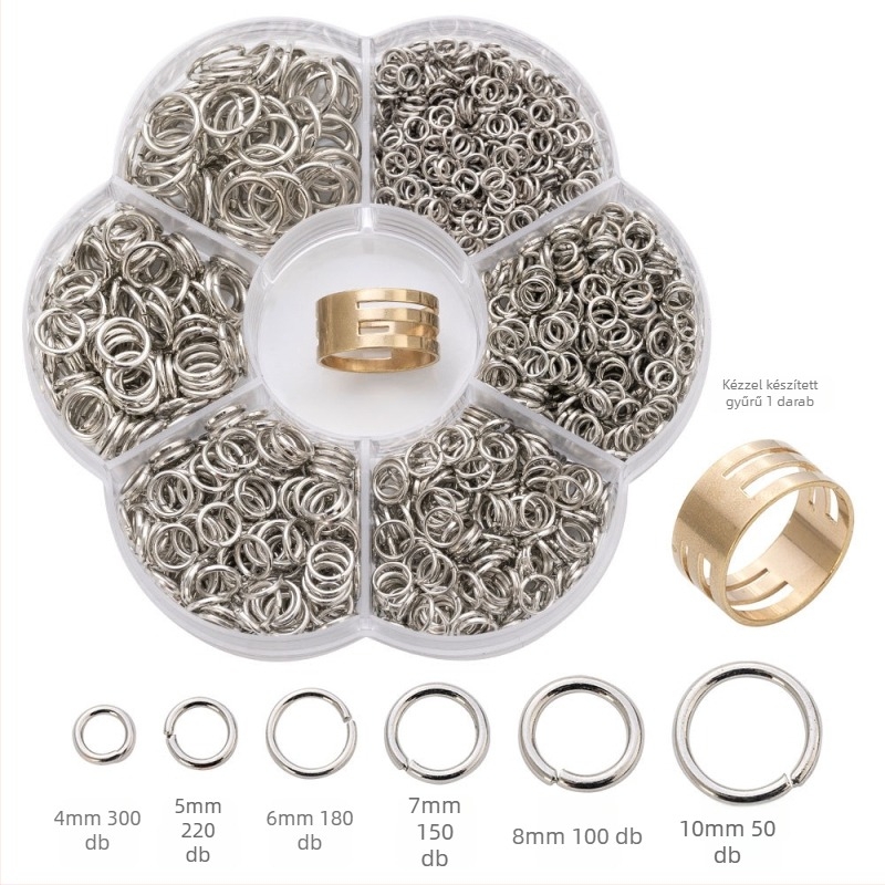 Dobozos 4–10 mm zárógyűrűk DIY ékszerekhez — Pengkai Jewelry