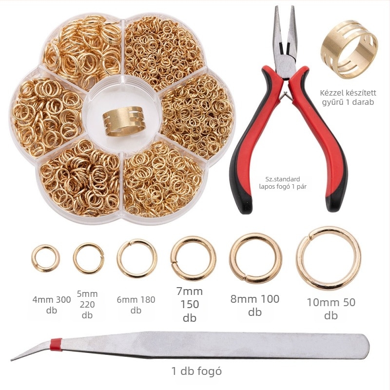 Dobozos 4–10 mm zárógyűrűk DIY ékszerekhez — Pengkai Jewelry