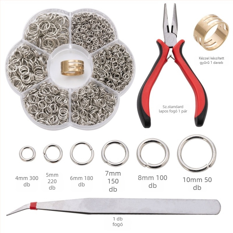 Dobozos 4–10 mm zárógyűrűk DIY ékszerekhez — Pengkai Jewelry