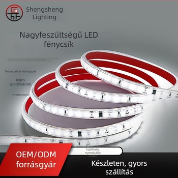 LED szalag 220V, 2835 chip, 120 LED, 180° fénysugár, vízálló