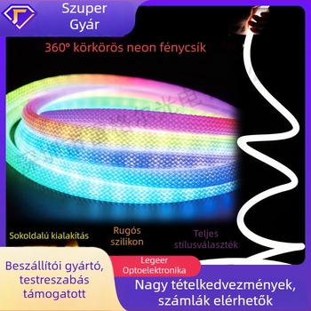 Neon LED-szalag, 12V, Sanan Optoelectronics 2835, 120 LED