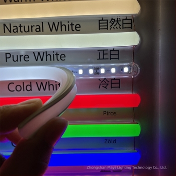 LED Szétválasztott Neon Szalag — rugalmas szilikon, vízálló kültéri reklámvilágítás; 8W/m, 5/12V, 110/120 LED (2835), 120° fénykibocsátási szög, élettartam 50 000 h