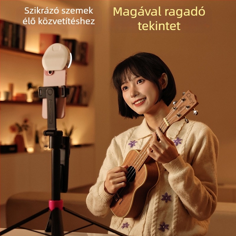 D7 mini töltőfény élő közvetítéshez — kézben tartható, modell D7, ≤10W