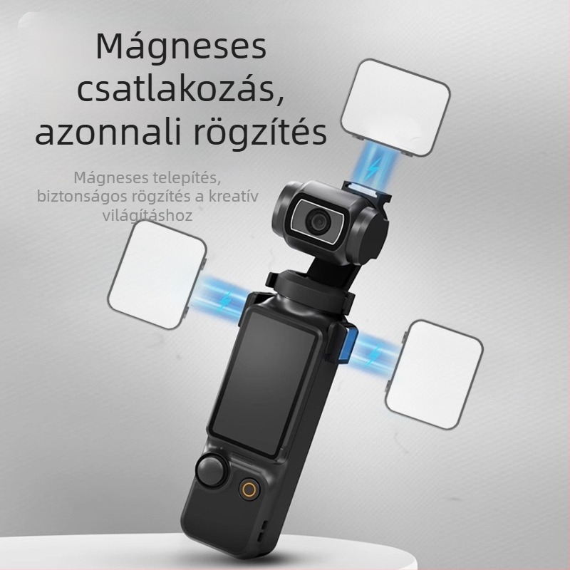 LED töltőfény a DJI Pocket 3-hoz (M01) – kézi vlog világítás, állítható 2500K-9900K, teljesítmény 10W alatt, 5V