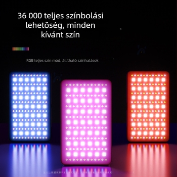 LED világítás fotózáshoz és élő közvetítéshez, hordozható kézben tartható panel lámpa, teljesítmény 10-50W, 3.7V
