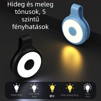Mágneses LED világítás okostelefonhoz, modell L03, kézi használatra tervezett clip-on, 10W alatt, három színhőmérséklet