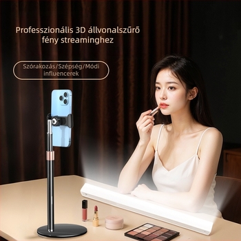 LED feltöltő lámpa élő közvetítéshez, állítható fényerővel, 10–50W, 220V, függőleges használat