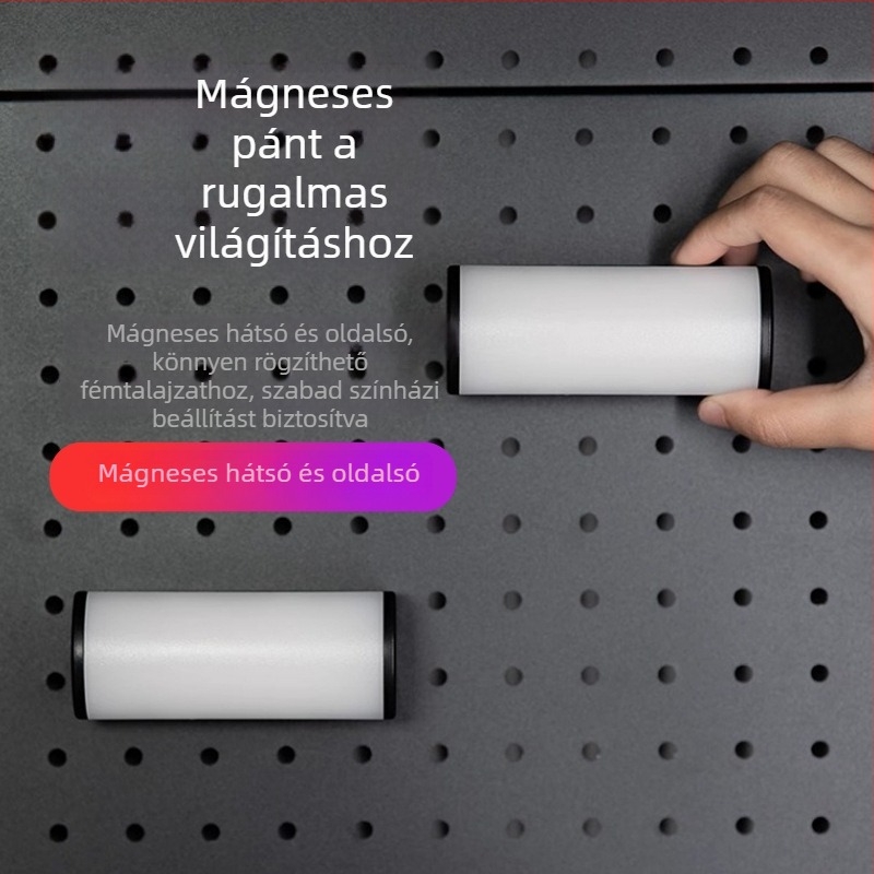 Mini Mágneses RGB Kitöltő Fény WB-R4, Hordozható Kezben tartható Asztali Világítás Élő Közvetítéshez és Fotózáshoz, 3.7V, <10W