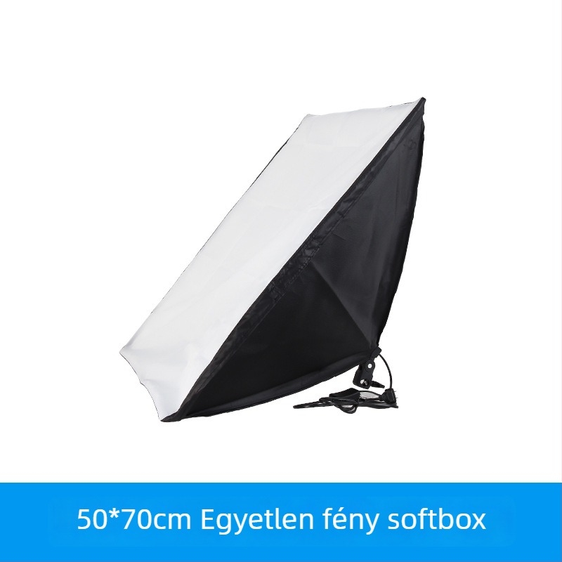 Élő közvetítéshez Fotózáshoz Softboxos Fénykészlet, E27 Lámpatartó, 110–220V, Önellátó Áramellátás, Fényerő Állítható