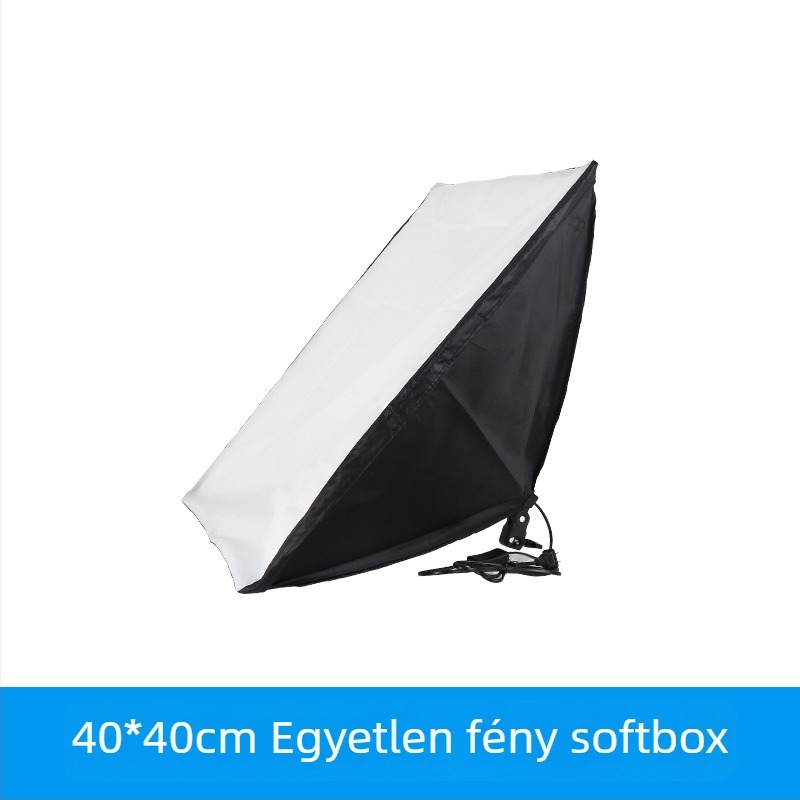 Élő közvetítéshez Fotózáshoz Softboxos Fénykészlet, E27 Lámpatartó, 110–220V, Önellátó Áramellátás, Fényerő Állítható