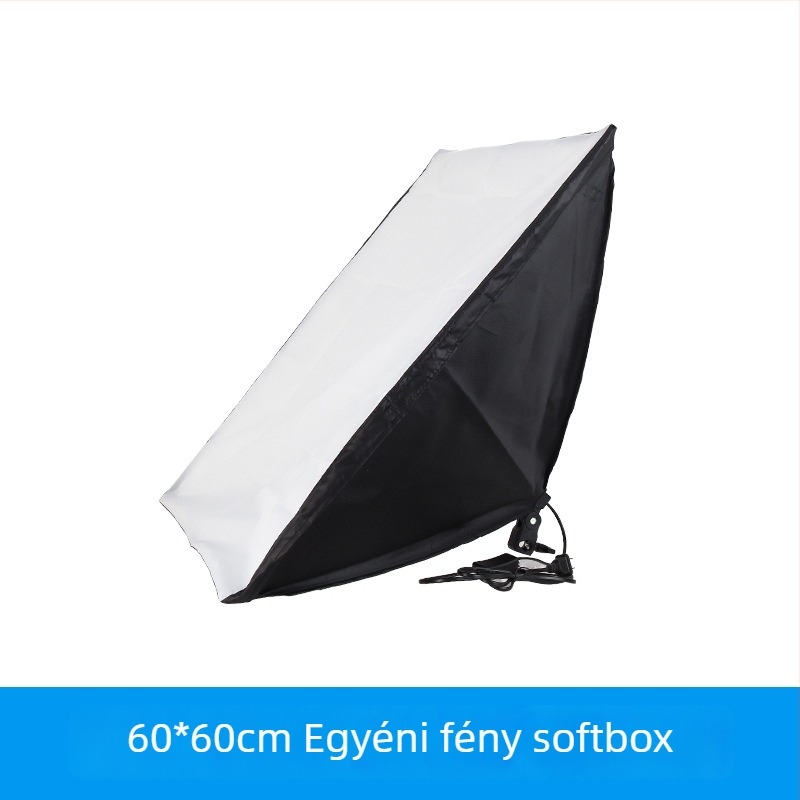 Élő közvetítéshez Fotózáshoz Softboxos Fénykészlet, E27 Lámpatartó, 110–220V, Önellátó Áramellátás, Fényerő Állítható