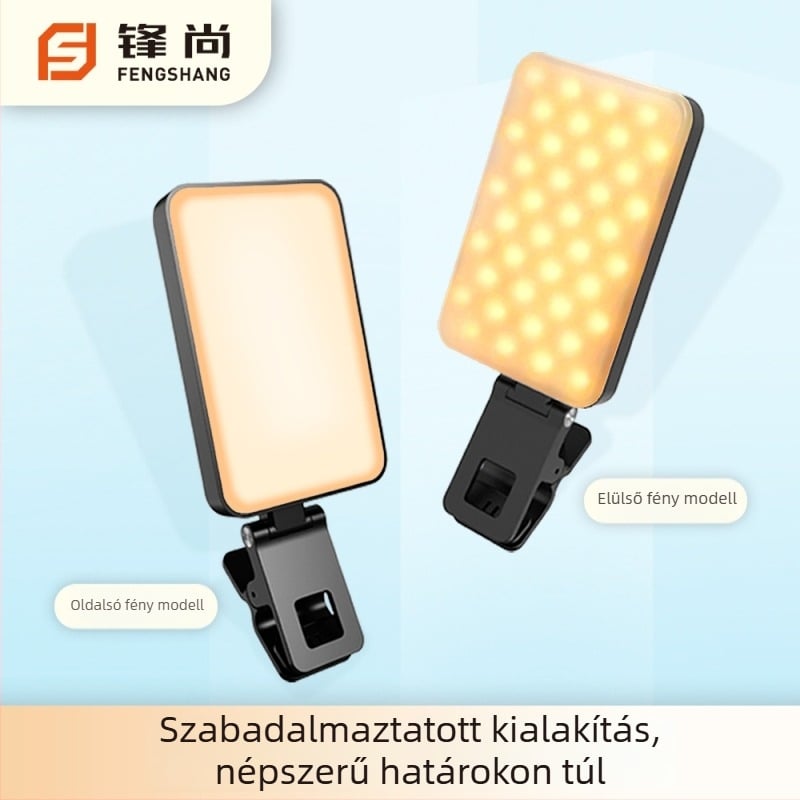 LED töltőfény F-613 — kézben tartható, 4W, 5V/1A, élő közvetítéshez, videózáshoz és felvételhez