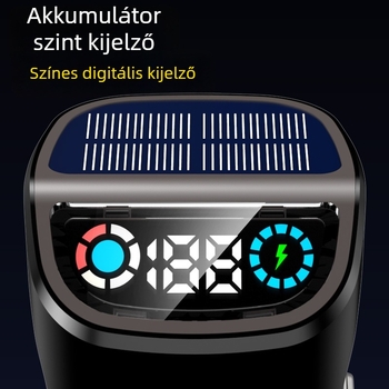 Három LED-es zseblámpa, napenergia, digitális kijelző, 10W, 400mAh