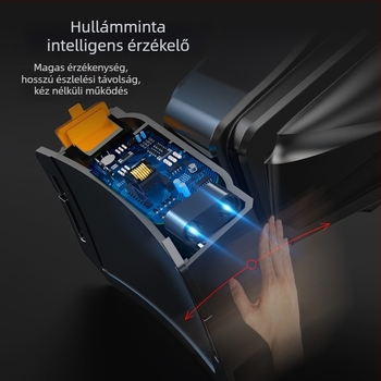 Kültéri fejre szerelhető LED elemlámpa – 10W, 2200mAh, kézzel hajtható energia, 200–500 m fényhatótáv