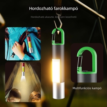 Újra tölthető kemping lámpa gömb alakú fényforrással, 800 mAh akkumulátor, 1W teljesítmény, töltés, hatótáv 50–100 m