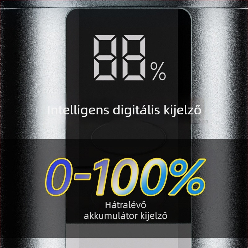Elemlámpa LED COB kézi működtetéssel, alumínium váz, USB töltés, 100–200 m hatótávolság, akkumulátor élettartam 4 óra