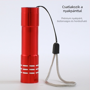 Mini kézi zseblámpa, alumínium ötvözet test, LED 5W, IPX4, 100 m fénycsóva