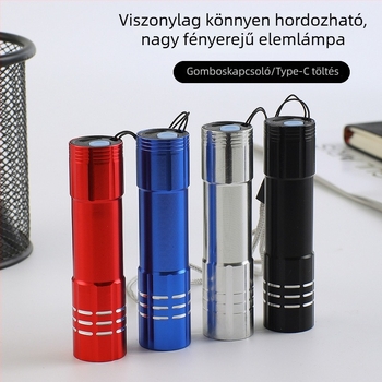 Mini kézi zseblámpa, alumínium ötvözet test, LED 5W, IPX4, 100 m fénycsóva
