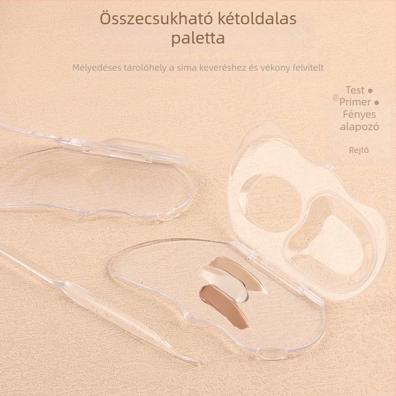 Összecsukható átlátszó alapozó paletta — 33 g, keverő- és tároló tábla profi sminkeseknek
