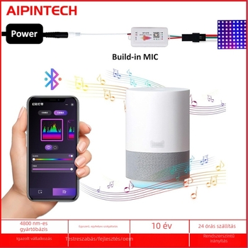 SP107E Symphony LED-vezérlő WS2811 csíkokhoz, Bluetooth APP-vezérlés, dimmelés, 1024 IC pont, DC5-24V
