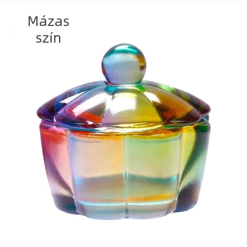 Szirmok alakú kristály pohár körömdíszítéshez fedéllel – Márka Todays Show; Eredet Yiwu; Anyag: Egyéb; Köröm eszköz