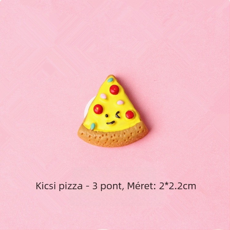 DIY gyanta: Ananász–Pizza Krém téma — telefontok, irodai doboz és hűtőmágnes pizzás mintával, csepegő olaj felület, stílus friss és édes